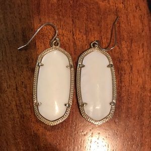 White Kendra Scott earrings